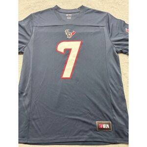 Houston Texans CJ Stroud 7 Jersey NFLPA Navy Blue Mens Large NEW